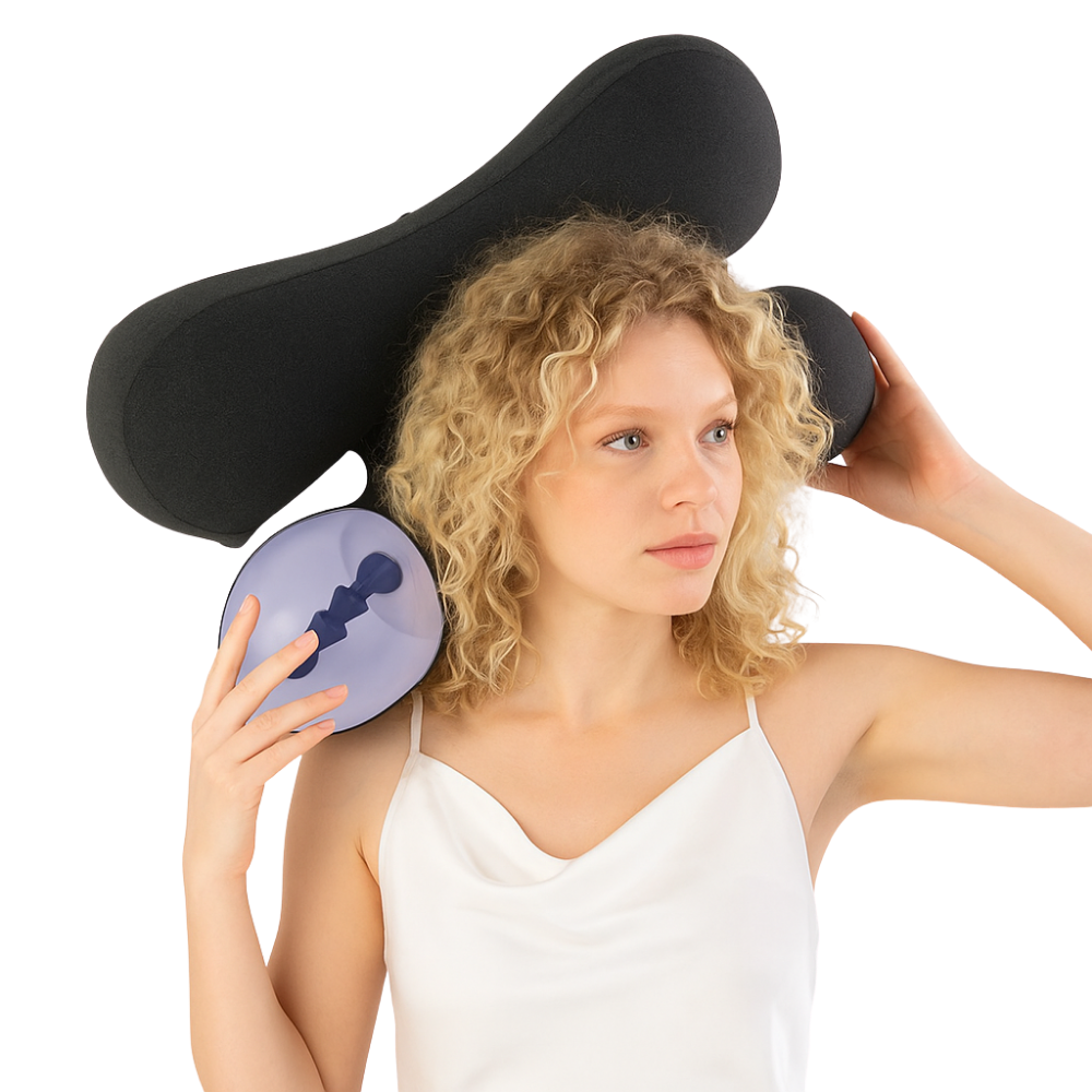 Troisième mise en situation Oreiller ergonomique à mémoire de forme Omilys ErgoFoam™ Butterfly