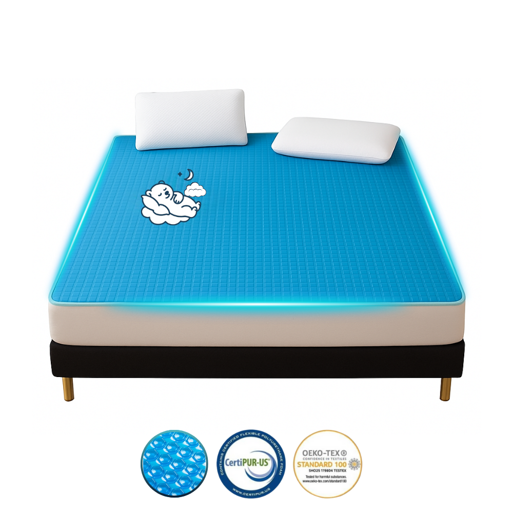 Vue générale Surmatelas à mémoire de forme avec surface en gel Omilys ErgoGel™