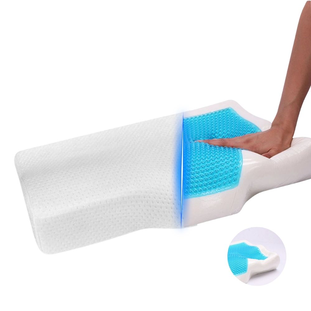 Détail surface et texture Oreiller cervical à mémoire de forme avec surface en gel Omilys ErgoGel™