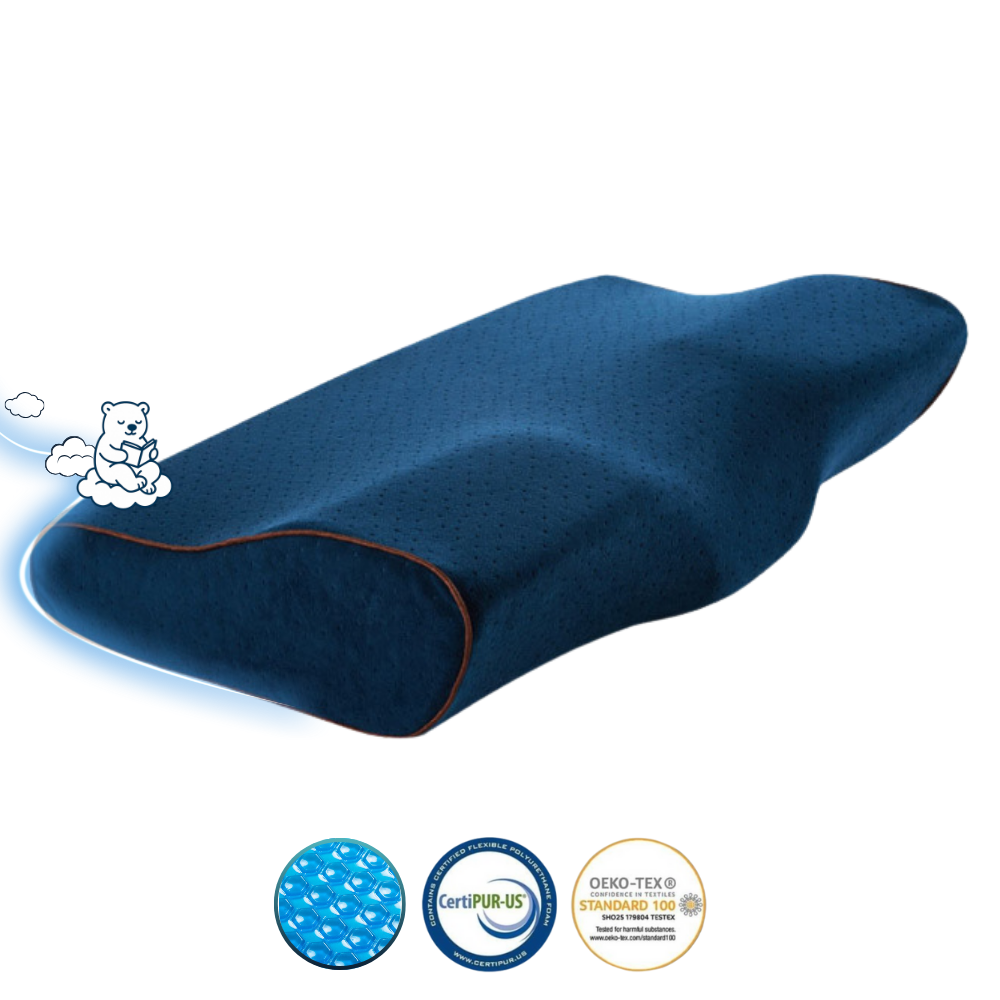 Oreiller cervical à mémoire de forme avec surface en gel Omilys ErgoGel™