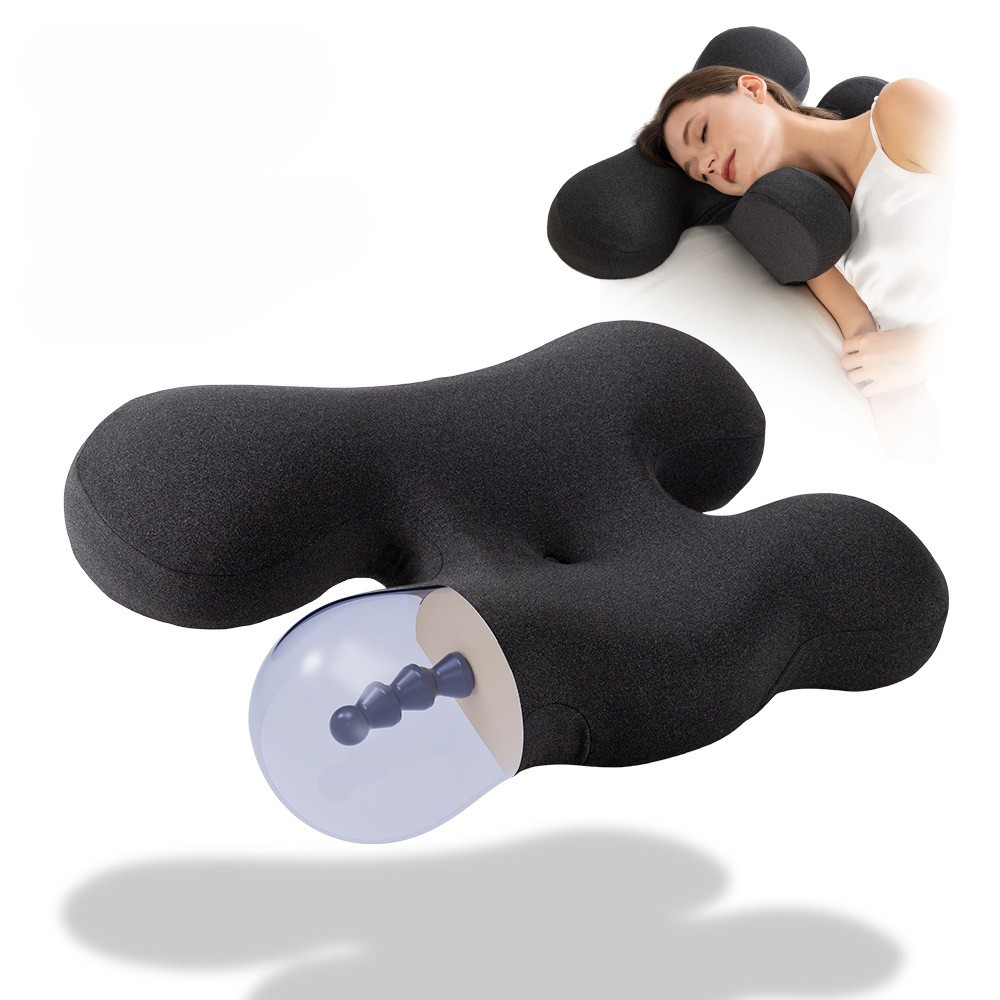 Zoom utilisation en détail Oreiller ergonomique à mémoire de forme Omilys ErgoFoam™ Butterfly