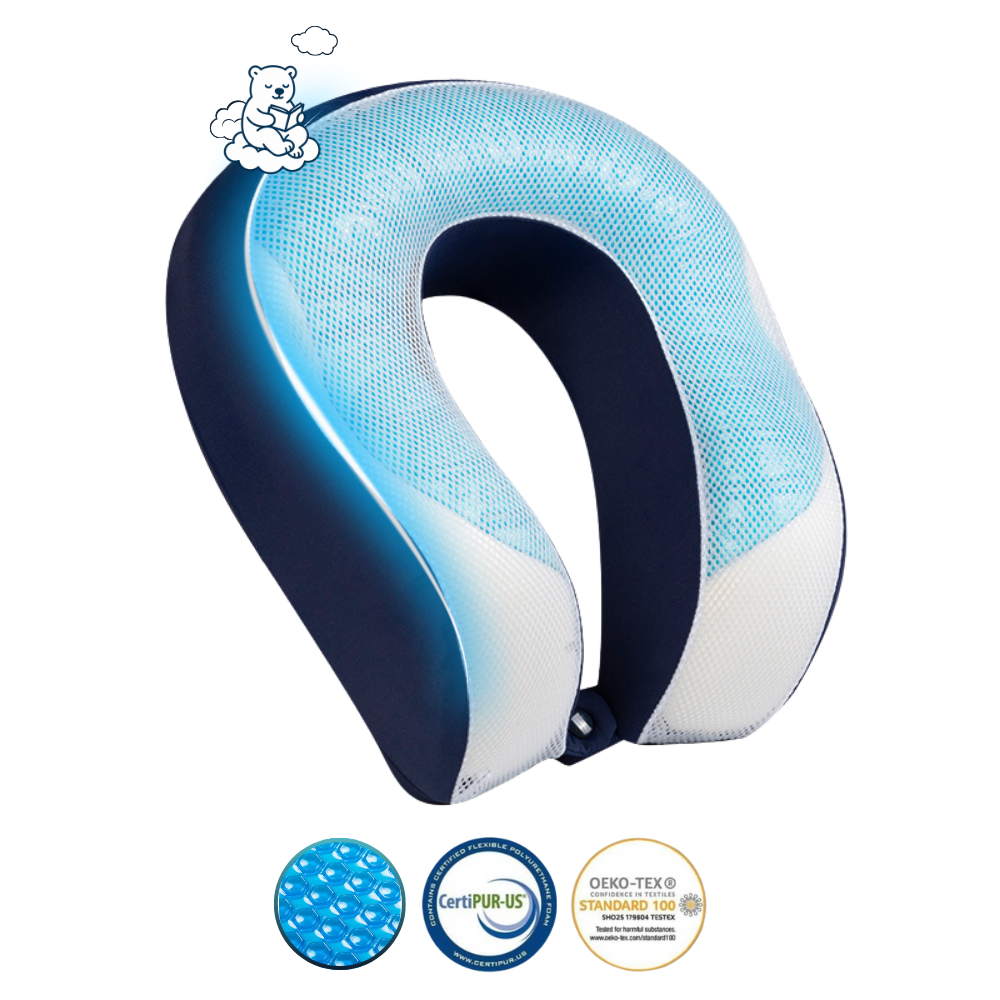 Vue générale Tour de cou à mémoire de forme avec surface en gel Omilys ErgoGel™